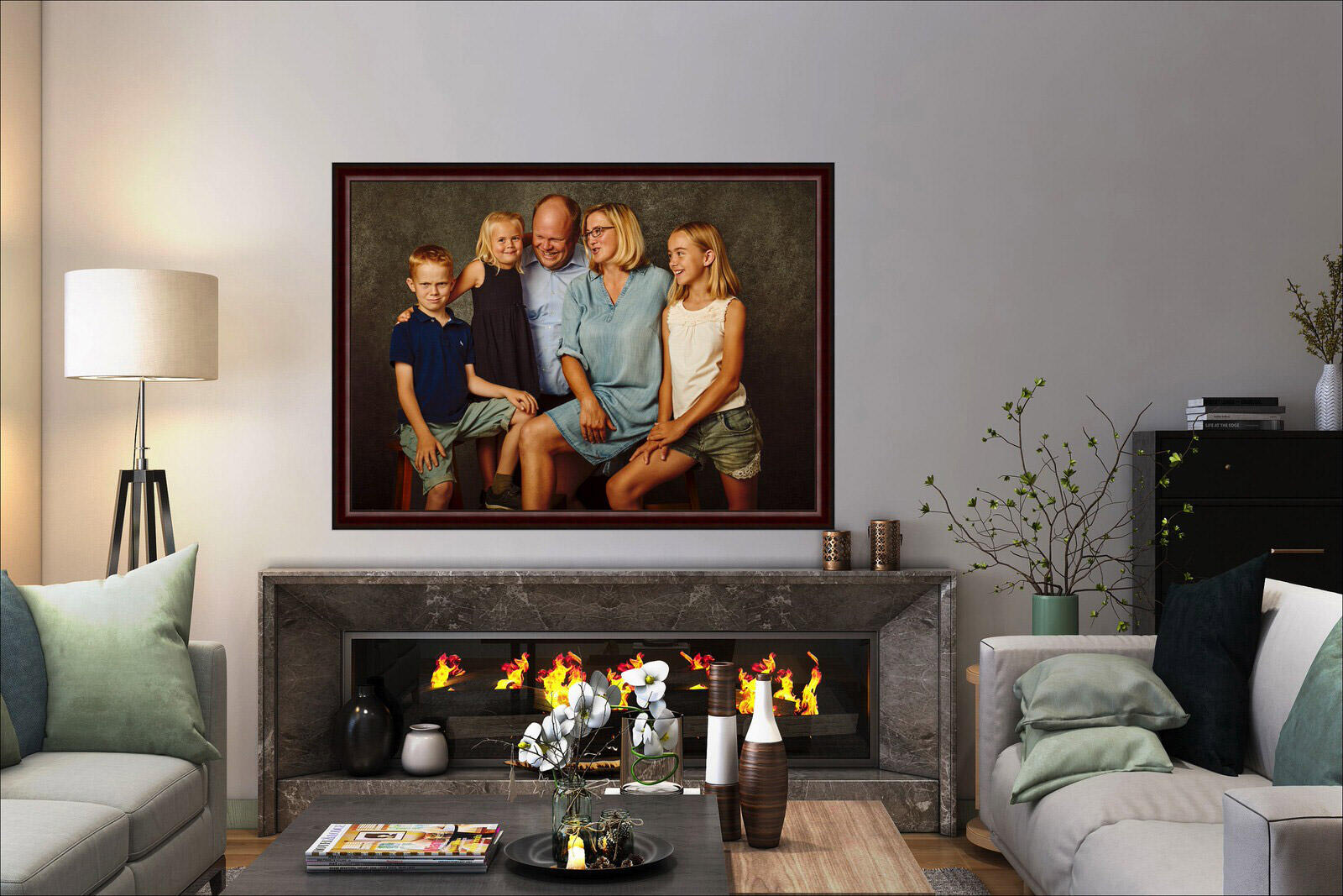 Leinwandfoto an der wohnzimmerwand